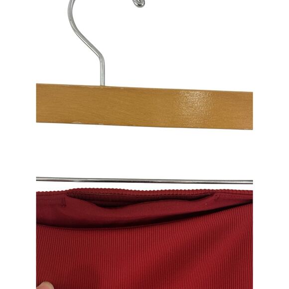 Lululemon Athletica Women's Daily Lineup 7/8 Red Ribbed 12 Legging Tight Gym - Picture 6 of 11